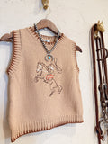 The Embroidered Roping Cowboy Sweater Vest