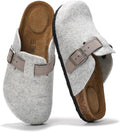 100% Genuine Leather Slip-on Footbed Clogs for Women - Fall Shoes for Women