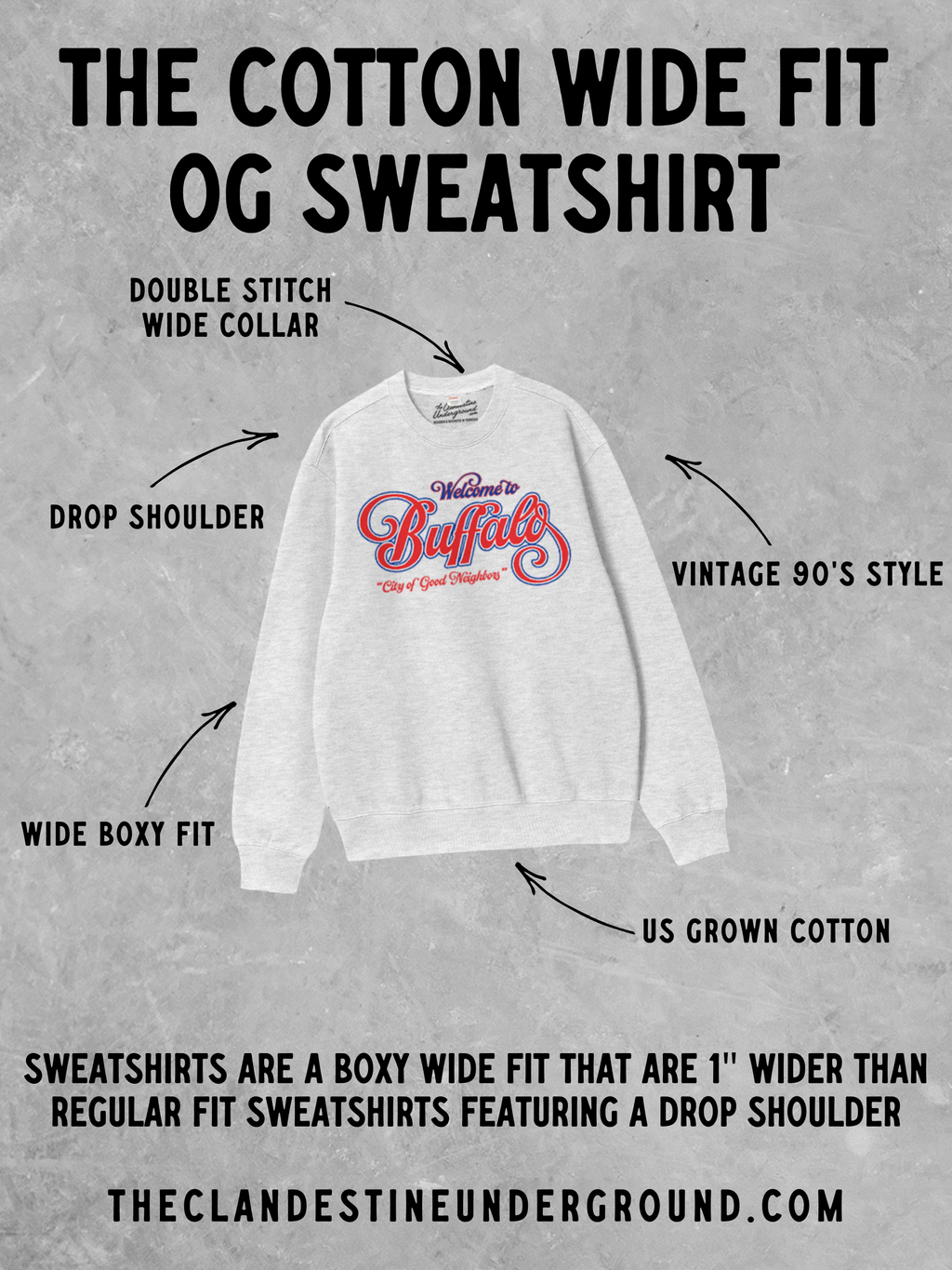 Underground Original Design: This Is My First Rodeo Boxy Cotton Sweatshirt