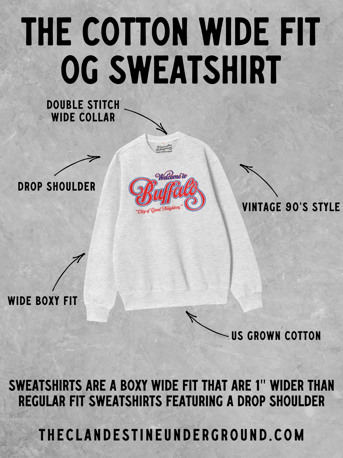 Underground Original Design: This Is My First Rodeo Boxy Cotton Sweatshirt