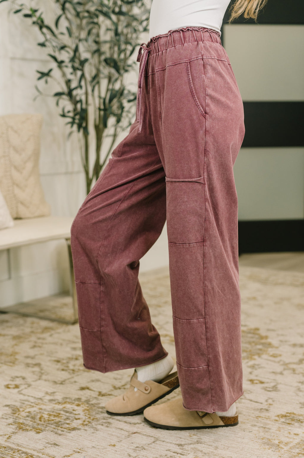 Darlin' So It Goes Mineral Wash High Waisted Sweats