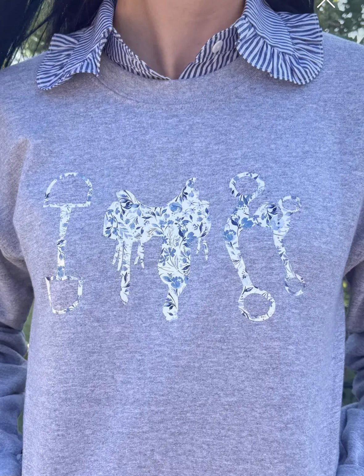 Saddle up blossoms sweatshirt