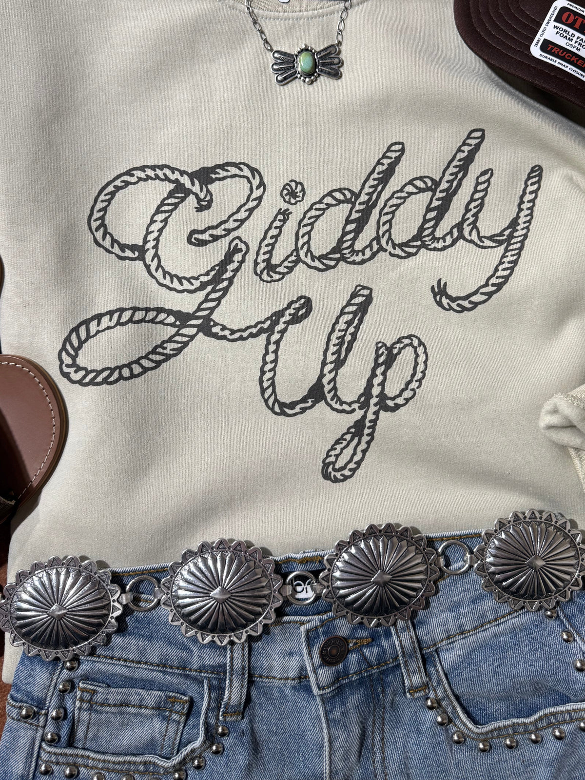 Giddy Up Twisted Rope Graphic Sweatshirt