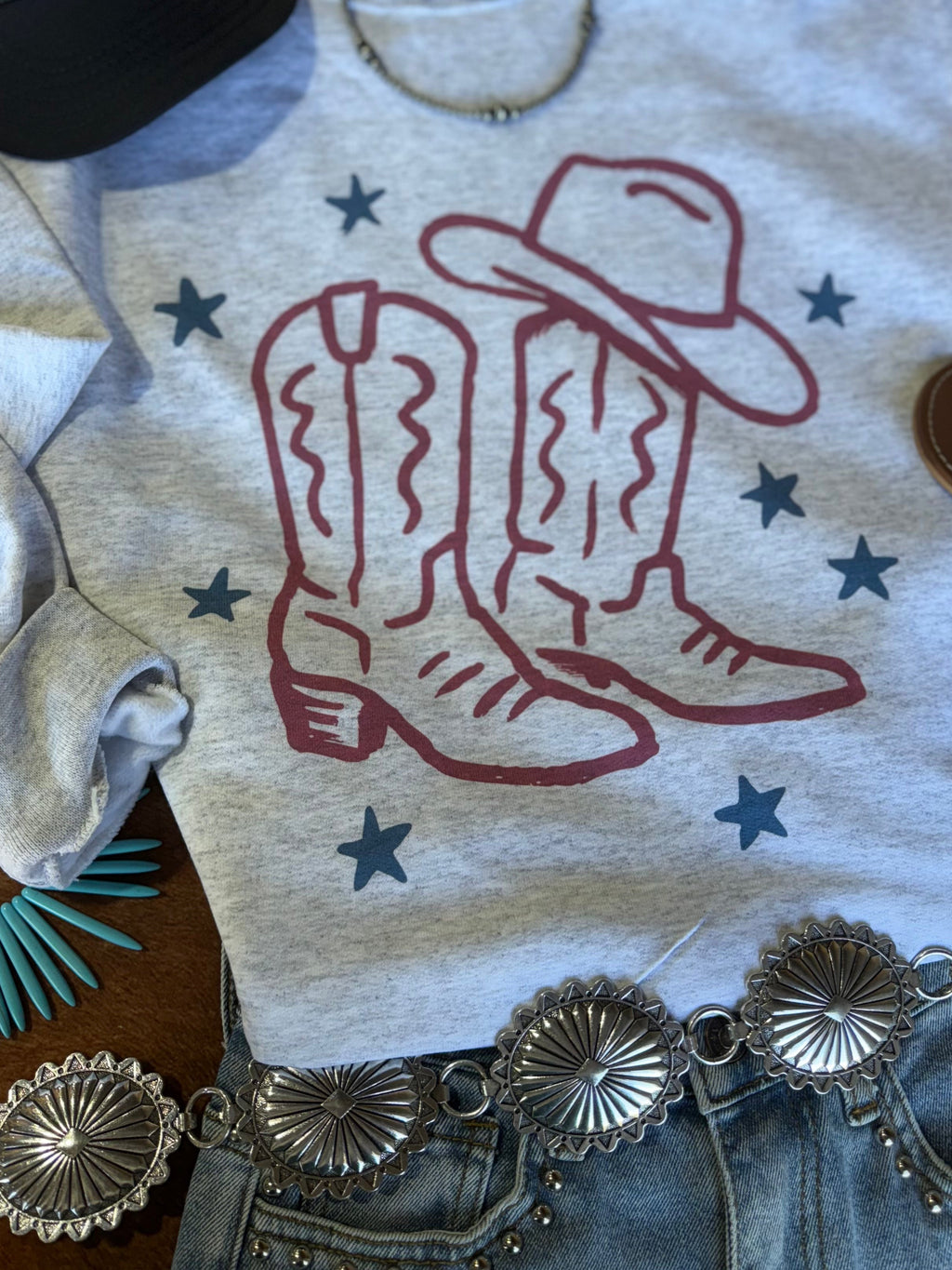 Star Spangled Boots Graphic Sweatshirt