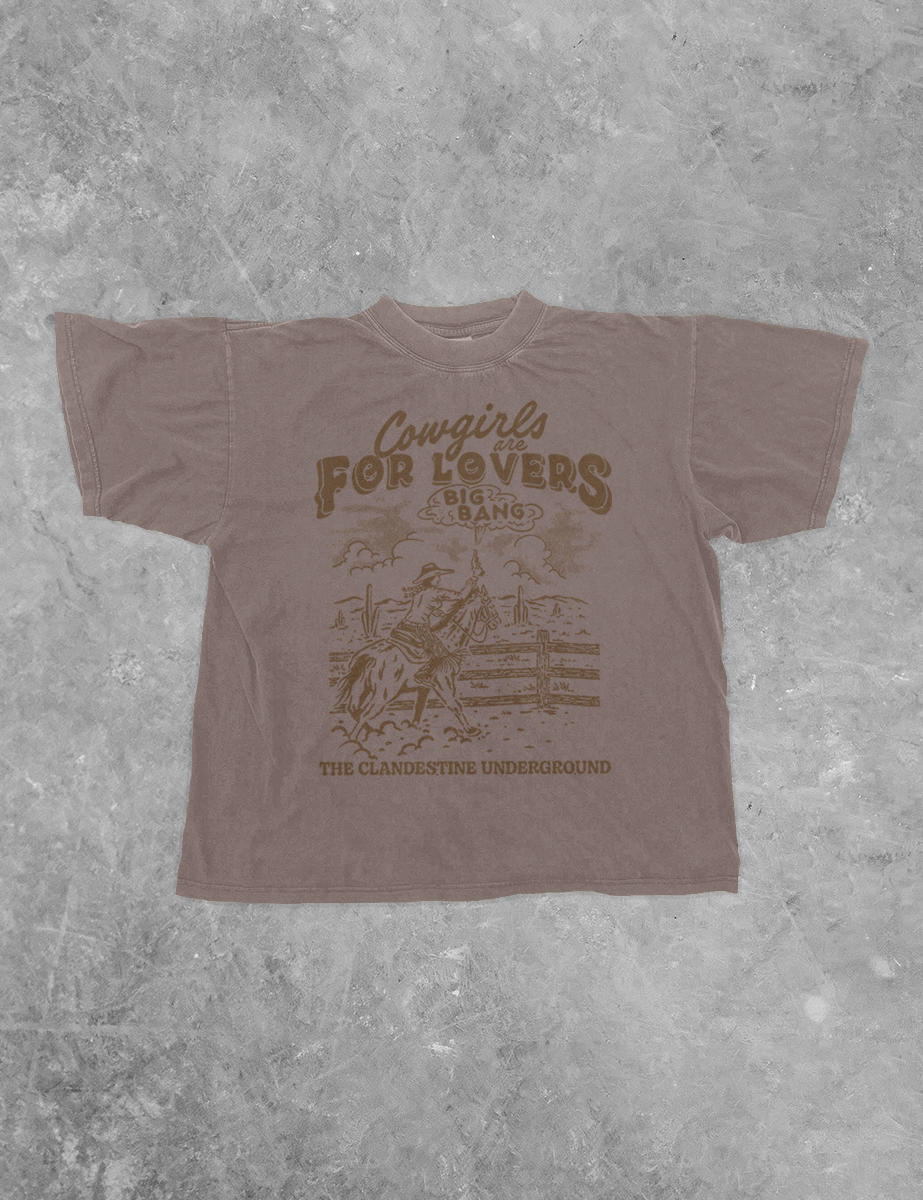 Underground Original Design: Cowgirls are for Lovers Boxy Cotton TShirt