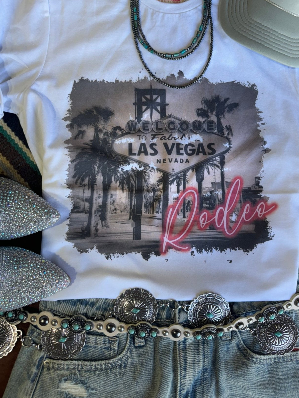 Las Vegas Pink Rodeo Graphic Tee